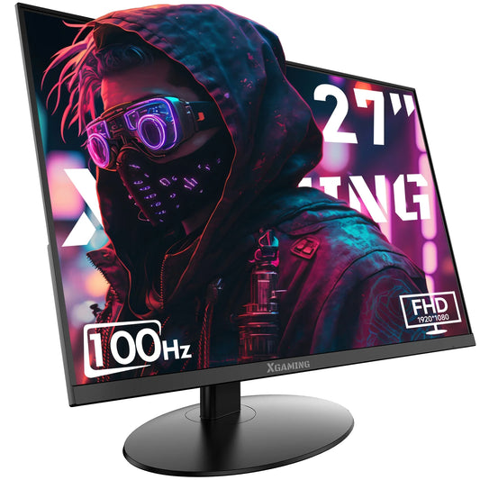 27Inch Ultra Thin 100Hz Gaming Monitor,  3-Side Borderless FHD (1920X1080P) Computer Monitor, Screen PC Computer for Office, 1Ms MPRT, Freesync,Built-In 2*Speakers, HDMI